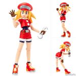  big_hat blonde_hair figure gloves green_eyes hat looking_at_viewer red_hat red_shorts rockman rockman_dash roll_caskett shorts smile 