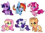  2018 alpha_channel applejack_(mlp) blonde_hair blue_eyes chibi cowboy_hat cute cutie_mark digital_media_(artwork) earth_pony equine feathered_wings feathers female feral fluttershy_(mlp) friendship_is_magic green_eyes group hair hat horn horse mammal multicolored_hair multicolored_tail my_little_pony one_eye_closed open_mouth open_smile pegasus pink_eyes pink_hair pinkie_pie_(mlp) pony purple_hair raikissu rainbow_dash_(mlp) rainbow_hair rainbow_tail rarity_(mlp) simple_background smile teal_eyes transparent_background twilight_sparkle_(mlp) unicorn winged_unicorn wings 