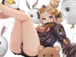  :o abigail_williams_(fate/grand_order) ass bangs bare_legs black_bow black_jacket black_panties blonde_hair blue_eyes blush bow commentary_request fate/grand_order fate_(series) fou_(fate/grand_order) hair_bow hair_bun heroic_spirit_traveling_outfit jacket long_hair long_sleeves looking_at_viewer medjed object_hug orange_bow panties parted_bangs parted_lips polka_dot polka_dot_bow simple_background sleeves_past_fingers sleeves_past_wrists solo stuffed_animal stuffed_toy teddy_bear underwear white_background yutoriko_(candy0905) 