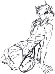  abs big_thighs claws diety feline fur harpseal ink looking_at_viewer mammal pubes seductive sitting smile spectrez stripes tiger toenails turned whiskers wide_hips 