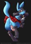  animal_genitalia animal_penis anus balls barefoot bent_over big_butt butt canine_penis edit erection fur gunmouth knot looking_at_viewer looking_back lucario male nintendo pawpads paws penis pok&eacute;mon pok&eacute;mon_(species) presenting presenting_hindquarters simple_background solo space_dynamics video_games wide_hips 