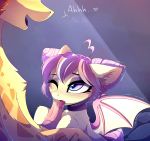  &lt;3 2018 bat_pony bat_wings blue_eyes blush chest_tuft choker cute cute_fangs dialogue duo equine erection eyebrows eyelashes eyeshadow fan_character fangs female feral feral_on_feral floppy_ears fur giraffe gradient_eyes hair hi_res hooves inner_ear_fluff interspecies larger_male licking magnaluna makeup male male/female mammal mascara membranous_wings moan multicolored_hair my_little_pony nude one_eye_closed open_mouth open_smile oral penis penis_grab penis_lick pink_hair saliva sex shaking short_hair simple_background sitting size_difference slit_pupils smile sunset_sorbet text tongue tongue_out tuft two_tone_hair wings 
