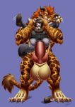  2018 anthro balls big_balls big_dom_small_sub canine charr clothed clothed/nude clothed_female_nude_male clothing duo durus_(hemdoxen) erection feline female female_penetrated fox full_nelson guild_wars horn huge_balls hyper hyper_balls hyper_penis knot male male/female male_penetrating mammal muscular muscular_male nude penetration penis pussy sex size_difference smile standing syberfab tongue tongue_out vaginal vaginal_penetration video_games 