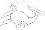  black_and_white dr_comet egg female feral line_art marine monochrome oviposition plain_background serendipity serendipity_the_pink_dragon white_background 