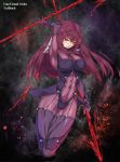  bodysuit erect_nipples fate/grand_order kamkac scathach_(fate/grand_order) thighhighs weapon 