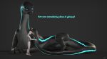  2018 3d_(artwork) absurd_res ambiguous_gender digital_media_(artwork) dragon duo female feral glowing hi_res larger_female scalie simple_background sitting size_difference whiteperson ziina 