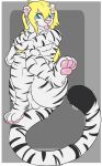 animal_genitalia balls feet feline frozenover fully_sheathed male mammal nude nyland paws sheath tiger tongue voluptuous white_tiger 