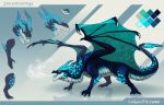  ambiguous_gender cynicalstith_(artist) dragon feral frostwing hi_res horn ice model_sheet sheet_(disambiguation) western wings 