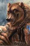  2014 anthro bear black_nose brown_fur fur kenket looking_at_viewer mammal solo traditional_media_(artwork) 