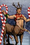  aaron_(gigaguess) absurd_res antlers bdsm bondage bound breast_milking cervine collar cureboltium deertaur erection harness hi_res horn lactating male mammal multi_penis penis penis_milking snow snowing solo taur 