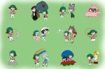  &gt;_&lt; &gt;o&lt; :d :o :t =3 =_= absurdres anchor_symbol animal_ears asymmetrical_wings black_hair blonde_hair blush_stickers bubble_blowing car chibi eating fairy_wings flower flying_sweatdrops futatsuiwa_mamizou geta goggles gradient_hair green_background green_hair ground_vehicle hair_brush hair_brushing hair_flower hair_ornament hat highres hijiri_byakuren houjuu_nue hypnosis innertube jump_rope kasodani_kyouko kumoi_ichirin leaf leaf_on_head lily_white mind_control minigirl motor_vehicle mouse_ears multicolored_hair multiple_views mundane_utility murasa_minamitsu nazrin no_mouth no_nose open_mouth petals pipe purple_hair rainbow rakugaki-biyori seiza shrine_bell simple_background sitting skirt smile smoke_ring snorkel squiggle swimsuit tail tatara_kogasa toramaru_shou touhou ufo unzan v-shaped_eyebrows wings xd 