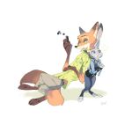  anthro canine clothing disney female fox fur judy_hopps lagomorph male mammal nick_wilde rabbit yasiplay zootopia 