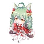 :3 :d ahoge akashi_(azur_lane) animal_ears azur_lane bangs bell blush bow braid brown_eyes cat_ears chibi commentary_request eminya_27 eyebrows_visible_through_hair frilled_sleeves frills gears green_hair hair_bell hair_between_eyes hair_bow hair_ornament hands_up highres japanese_clothes jingle_bell kimono long_hair long_sleeves looking_at_viewer obi open_mouth red_bow red_kimono ribbon-trimmed_legwear ribbon_trim sash screwdriver shide short_kimono signature sleeves_past_fingers sleeves_past_wrists smile solo star star_in_eye striped symbol_in_eye thighhighs vertical-striped_kimono vertical_stripes very_long_hair white_background white_legwear wide_sleeves wrench 