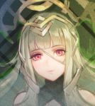  armor cape crown fire_emblem fire_emblem_heroes grey_hair kokouno_oyazi long_hair looking_at_viewer lowres red_eyes simple_background solo veronica_(fire_emblem) 