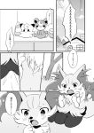  anthro blush braixen cleffa comic female greyscale japanese monochrome nintendo pok&eacute;mon pok&eacute;mon_(species) solo teddiursa text translation_request video_games けもりぼん 