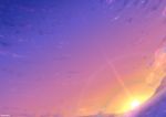  artist_name commentary diffraction_spikes dutch_angle fisheye highres horizon lens_flare no_humans original outdoors rainbow sasatabekung scenery self_upload sky star_(sky) sun sunrise 