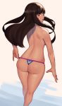  animal_print ass backlighting bangs brown_eyes brown_hair bunny_print cowboy_shot d.va_(overwatch) dimples_of_venus facepaint facial_mark from_behind g-string highres kneepits long_hair looking_at_viewer looking_back no_headwear open_mouth overwatch panties panty_pull shoulder_blades simple_background solo suwaiya swept_bangs thong topless underwear underwear_only whisker_markings white_background 