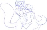  2011 anthro blue_and_white blush breast_suck breasts butt canine ceph dog duo eyes_closed female fur hair hi_res male male/female mammal masturbation monochrome navel nipple_suck nipples nude procyonid pussy raccoon sex skidd skidd_(character) sucking vaginal vaginal_masturbation 