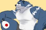  2018 anthro biceps canine clothed clothing dhanisani fur hi_res kemono male mammal muscular muscular_male shirt tank_top 