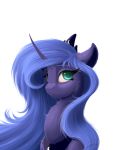  2018 blue_theme crown equine female friendship_is_magic horn looking_at_viewer mammal my_little_pony potrait princess_luna_(mlp) simple_background skitsniga solo white_background winged_unicorn wings 