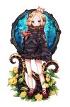  :o abigail_williams_(fate/grand_order) animal_print bangs black_bow black_jacket blonde_hair blue_eyes blush bow commentary_request crossed_bandaids eyebrows_visible_through_hair fate/grand_order fate_(series) flower full_body hair_bow hair_bun heroic_spirit_traveling_outfit jacket lokyin_house long_hair long_sleeves looking_at_viewer object_hug orange_bow parted_bangs parted_lips polka_dot polka_dot_bow red_bow red_footwear shoes sleeves_past_fingers sleeves_past_wrists solo standing stuffed_animal stuffed_toy suction_cups teddy_bear tentacles tiger_print white_background yellow_flower 