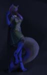  anthro breasts chatin_naidoo cleavage clothed clothing collar corset cuffs_(disambiguation) digitigrade female gureeookami lingerie mammal skirt skunk skunkette_(disambiguation) solo 