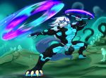  2018 4_toes 5_fingers abs anthro balls biceps blue_fur blue_hair blue_nose bulge canine claws clenched_teeth clothing darkstalkers fight fur hair holding_object holding_weapon hungothenomster jon_talbain male mammal multicolored_fur multicolored_hair muscular muscular_male muscular_thighs pawpads paws penis_outline penis_shaped_bulge pose sharp_teeth skin_suit skinsuit solo space spacesuit standing starbound teeth throwing_weapon tight_clothing tight_underwear toes two_tone_fur two_tone_hair video_games weapon were werewolf white_fur white_hair wolf yellow_eyes 