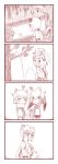  !? /\/\/\ 3girls 4koma :&gt; animal_ears animal_print armpits arms_up bangs bird_wings blush breast_grab breast_pocket closed_mouth clouded_leopard_(kemono_friends) collared_shirt comic commentary covering_face elbow_gloves embarrassed extra_ears eyebrows_visible_through_hair fox_ears gloves grabbing guided_breast_grab hair_between_eyes hand_on_another's_chest hand_on_another's_hand hand_on_own_chest hand_up hands_up head_wings heart highres holding jumping kemono_friends leopard_ears leopard_print long_hair low_ponytail motion_lines multiple_girls necktie nose_blush nuli_zhenxin open_mouth outdoors outstretched_arms parted_bangs peeking_through_fingers pocket ponytail shirt shoebill_(kemono_friends) short_hair short_sleeves side_ponytail sidelocks silent_comic sleeveless sleeveless_shirt smile standing surprised tibetan_sand_fox_(kemono_friends) tree tsurime very_long_hair vest wings yuri 