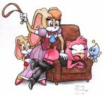  amy_rose ass chair chao cheese_(chao) cheese_the_chao cream_the_rabbit panties sonic_team sonic_the_hedgehog spanking vanilla_the_rabbit 