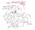  2018 anthro clothing dialogue english_text equine female horse mammal monochrome my_little_pony pegasus pony profanity red_(oc) redxbacon replica_(oc) sketch text wings 