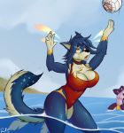  2018 anthro big_breasts big_bulge breasts bulge canine cetacean digital_drawing_(artwork) digital_media_(artwork) feathers female fur hair male mammal marine open_mouth orca randolph_(randt) randt simple_background sport thick_thighs volleyball whale wilson_(castaway) wolf xuan 