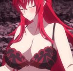  1girl bra breasts cleavage high_school_dxd large_breasts long_hair red_hair rias_gremory screencap stitched third-party_edit underwear 