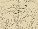  animal_genitalia anthro balls canine knuckles_the_echidna male male/male mammal oral penis shadow_the_hedgehog skyeprower skyevixensartwork sonic_(series) sonic_boom sonic_the_werehog werehog 