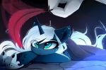  ! &lt;3 2018 bedding blanket blue_eyes cute disembodied_hand duo equine eyebrows eyelashes eyeshadow feathers female feral floppy_ears friendship_is_magic hair hi_res holding_object hooves long_hair loose_feather lying magnaluna makeup mammal mascara my_little_pony nude on_front paws princess_luna_(mlp) silver_hair solo_focus 