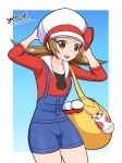  1girl bag creatures_(company) game_freak hat kotone_(pokemon) nintendo pokemon solo twintails yensh 