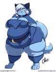  2018 4_toes alpha_channel anthro azure_(nekocrispy) belly big_breasts blue_eyes blue_nose breasts cat clothed clothing digital_media_(artwork) feline female hair mammal nekocrispy obese obese_female overweight overweight_female signature simple_background slit_pupils solo thick_thighs toes transparent_background url white_hair 