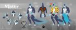  angry anthro aomori balls butt clothed clothing fish frilled_shark grin jewelry kassimor kingdom_hearts looking_at_viewer male marine model_sheet necklace nude one_eye_closed open_shirt partially_clothed penis sarong shark smile speedo square_enix swimsuit symbol video_games viktor_(kassimor) wink 