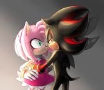  amy_rose anthro clothing di-dash duo female gloves green_eyes hedgehog hi_res male mammal red_eyes shadow_the_hedgehog signature sonic_(series) video_games 