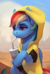  2018 beverage clothing equine feathered_wings feathers female feral friendship_is_magic hair mammal multicolored_hair my_little_pony pegasus rainbow_dash_(mlp) rainbow_hair rodrigues404 solo straw wings 