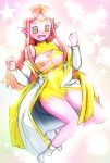  :o areola_slip areolae blush breasts chronoa circlet commentary_request dragon_ball dragon_ball_heroes earrings highres jewelry large_breasts long_hair older pink_hair pink_skin pointy_ears pomeranianko potara_earrings solo star torn_clothes yellow_eyes 