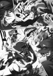  alternate_costume arikanrobo comic doujinshi greyscale highres miyako_yoshika monochrome multiple_girls rumia touhou 