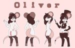  2018 anthro astroblush clothed clothing digital_media_(artwork) ear_piercing girly hi_res legwear looking_at_viewer male mammal mouse nipples nude oliver penis piercing reference_image rodent smile solo standing thigh_highs 