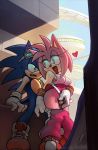  &lt;3 amy_rose anthro blush breasts clothed clothing collaboration duo female footwear glans gloves hairband handjob hedgehog hi_res male male/female mammal open_mouth pants_down partially_clothed penis sex shoes sonic_(series) sonic_the_hedgehog sweat sy_noon thigh_sex watatanza 