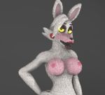  3d_(artwork) animatronic anthro breasts canine digital_media_(artwork) female five_nights_at_freddy&#039;s five_nights_at_freddy&#039;s_2 fox fur glowing glowing_eyes looking_at_viewer machine mammal mangle_(fnaf) nipples nobody3 nude open_mouth robot simple_background source_filmmaker standing video_games 