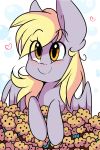  &lt;3 2018 absurd_res amber_eyes blonde_hair blush bubble cookietasticx3 cute derpy_hooves_(mlp) equine eyebrows eyelashes feathered_wings feathers female feral food friendship_is_magic grey_feathers hair hi_res hooves long_hair mammal muffin my_little_pony nude pegasus portrait simple_background smile solo white_background wings 