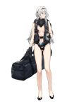  an-94 an-94_(girls_frontline) assault_rifle bad_id bad_pixiv_id bag bare_shoulders blue_eyes blush breasts derivative_work duffel_bag girls_frontline gloves goggles goggles_removed gun hairband happening18 long_hair pubic_hair rifle scuba_gear silver_hair solo weapon 