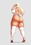  1girl ass breasts curvy donaught fat huge_ass huge_breasts image_sample long_hair looking_back pixiv_sample plump 