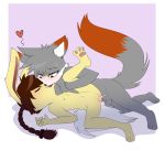  &lt;3 anthro butt canine cub cum duo enookie female french_kissing fur hair hi_res jhussethy_(character) kissing lagomorph launny launny_(character) male male/female male_penetrating mammal nude open_mouth rabbit sex spoon_position spooning wolf young 