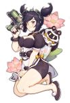  :o alternate_costume apron bangs beagle belt black_footwear black_hair blush chinese_clothes drone flower full_body glasses gun hair_bun hair_ornament hair_stick holding holding_gun holding_weapon jumping legs looking_at_viewer loose_belt medium_hair mei_(overwatch) overwatch puffy_short_sleeves puffy_sleeves purple_eyes round_eyewear short_sleeves short_twintails siam_(meow13) snowball_(overwatch) solo swept_bangs twintails weapon yellow-framed_eyewear 