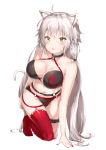  animal_ears bikini fate/grand_order jeanne_d&#039;arc jeanne_d&#039;arc_(alter)_(fate) pixel_(yuxian) swimsuits tail thighhighs 